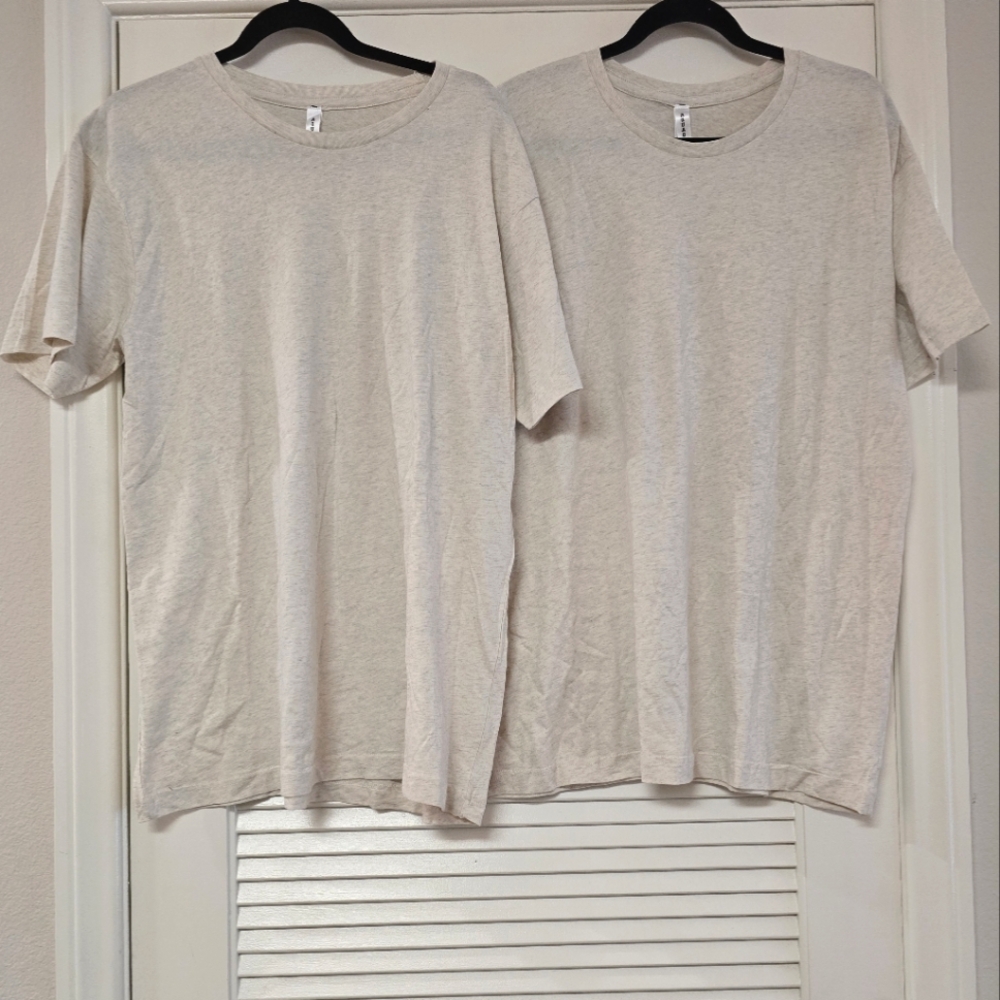 Aquaguard - (NWOT) Two Grey-White Relaxed-Fit Casual Short-Sleeve Shirt B…